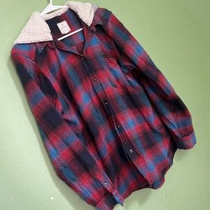 American Eagle Outfitters Plaid Jacket With Hood